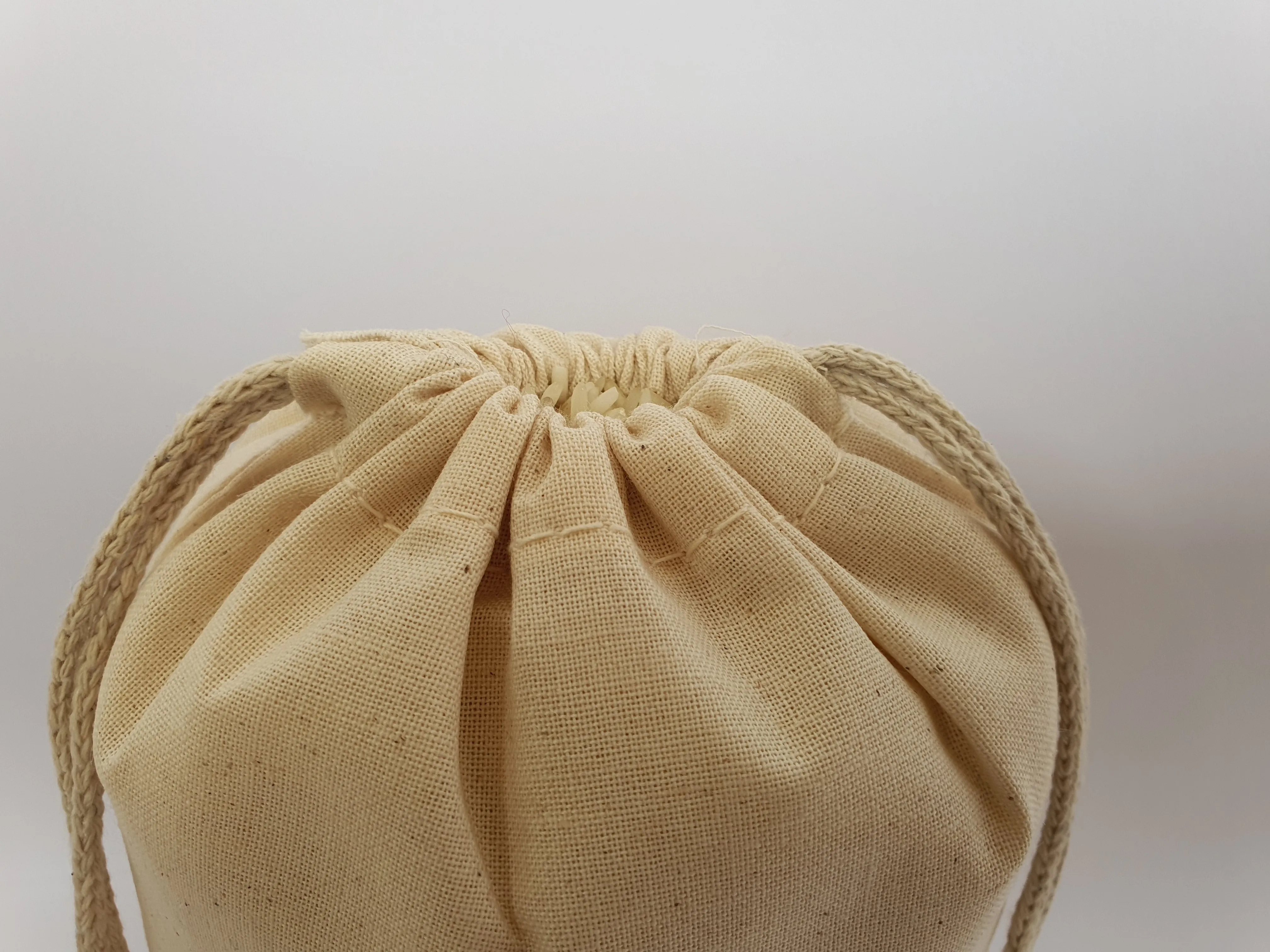 20x24 inch Natural Cotton  Double Drawstring Bags