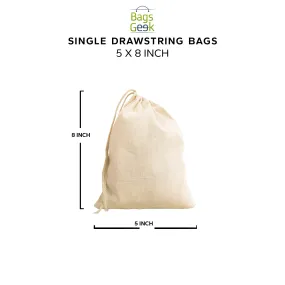 5x8 Inch Single Drawstring Bags