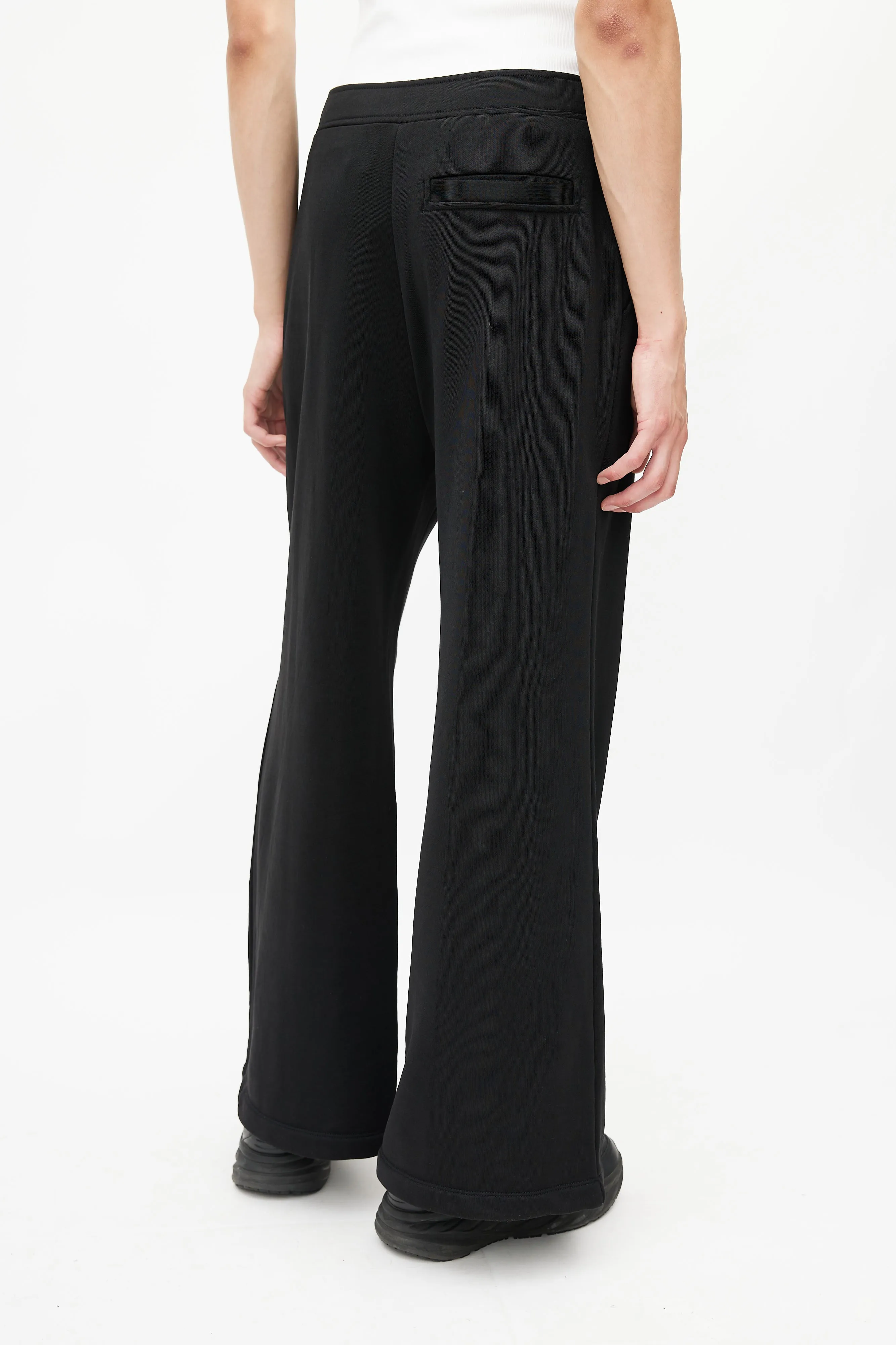 Black & Silver Snap Trouser