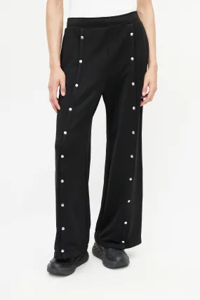 Black & Silver Snap Trouser