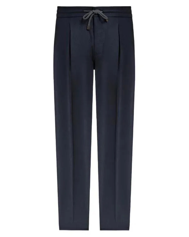 Brunello Cuinelli Mens Drawstring Fastening Wool Track Pants In Blue