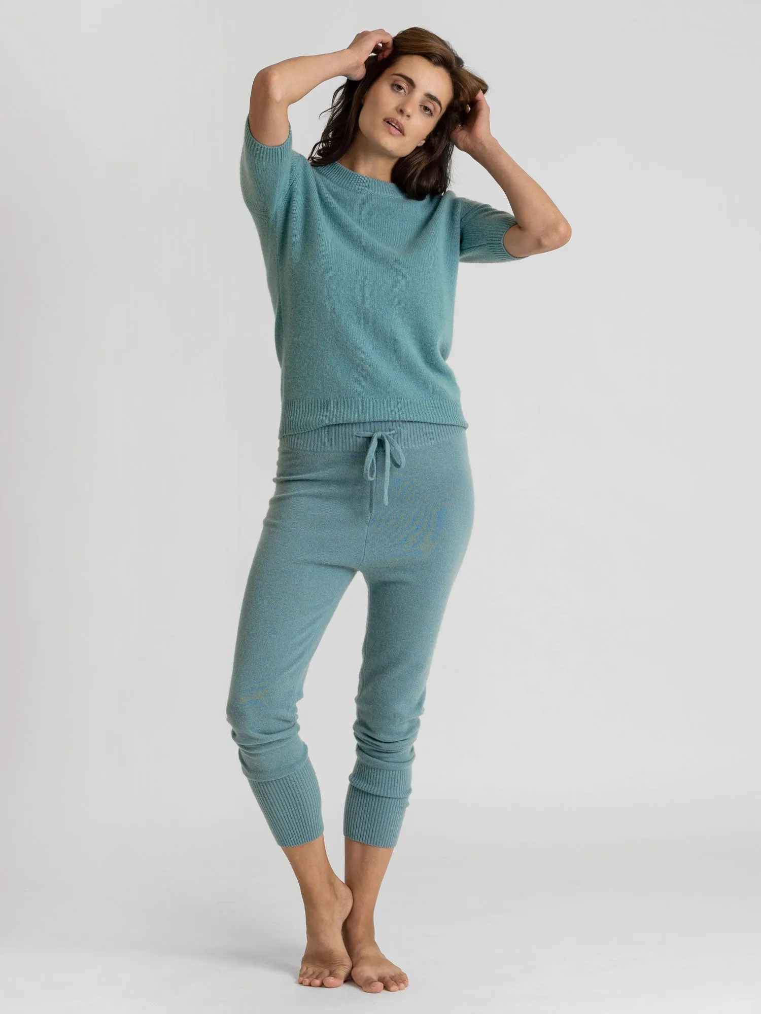 Cashmere "Chill pants" - arctic