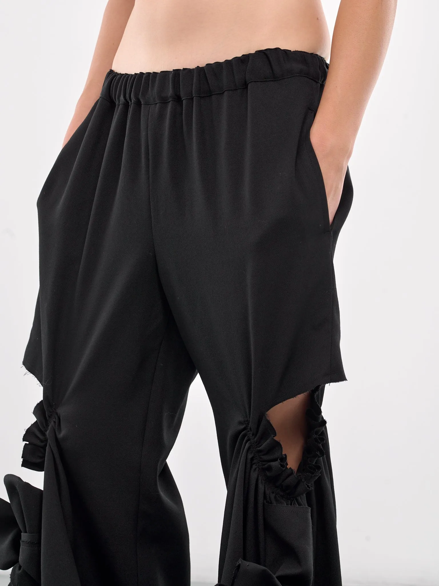 Deconstructed Draping Trousers (GN-P010-051-BLACK)