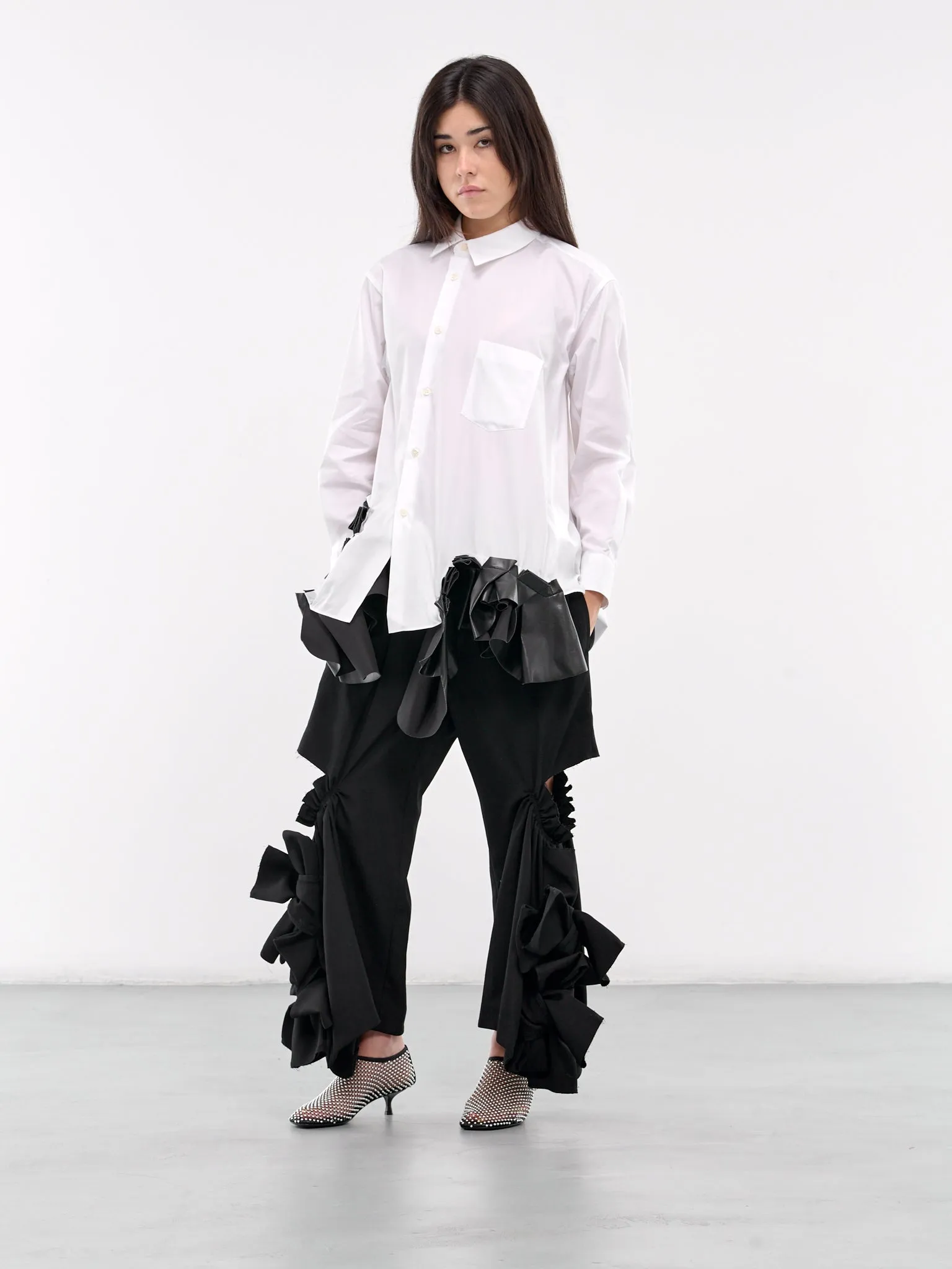 Deconstructed Draping Trousers (GN-P010-051-BLACK)