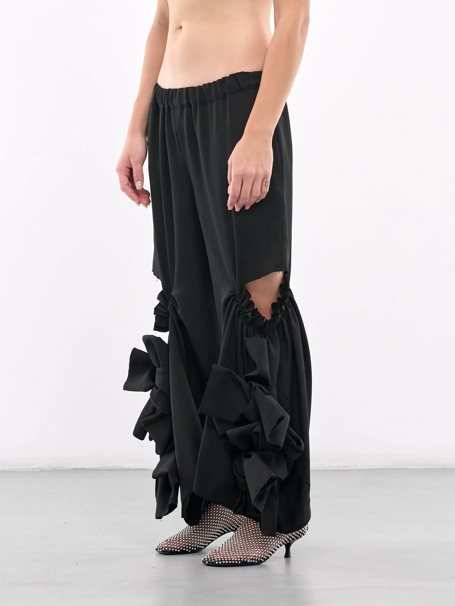 Deconstructed Draping Trousers (GN-P010-051-BLACK)