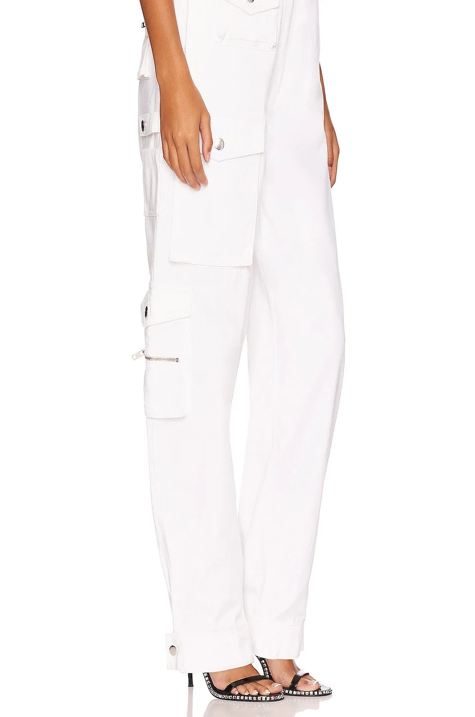 EB Denim Cargo trousers, white