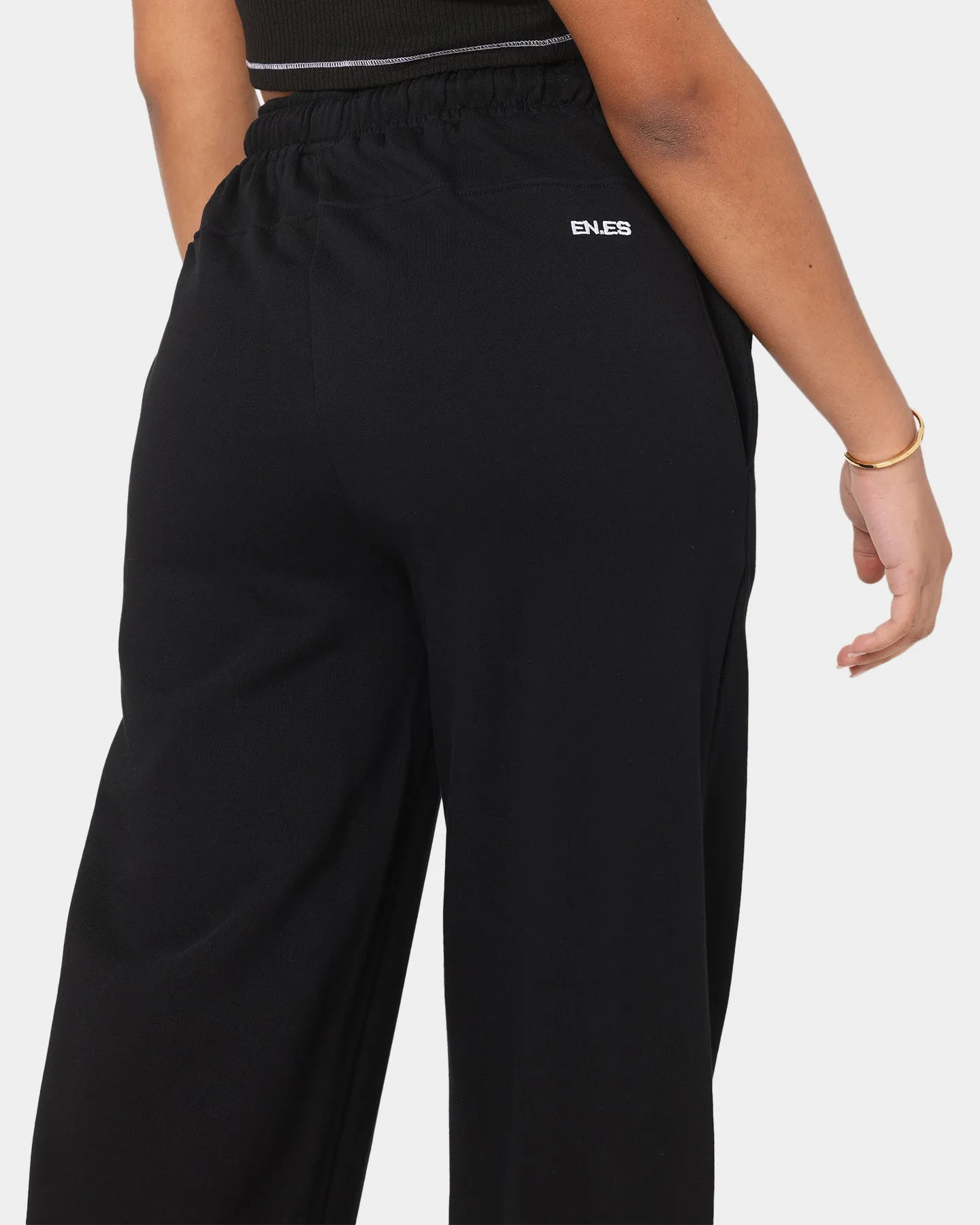EN ES Women's Go Wide Leg Fleece Pants Black