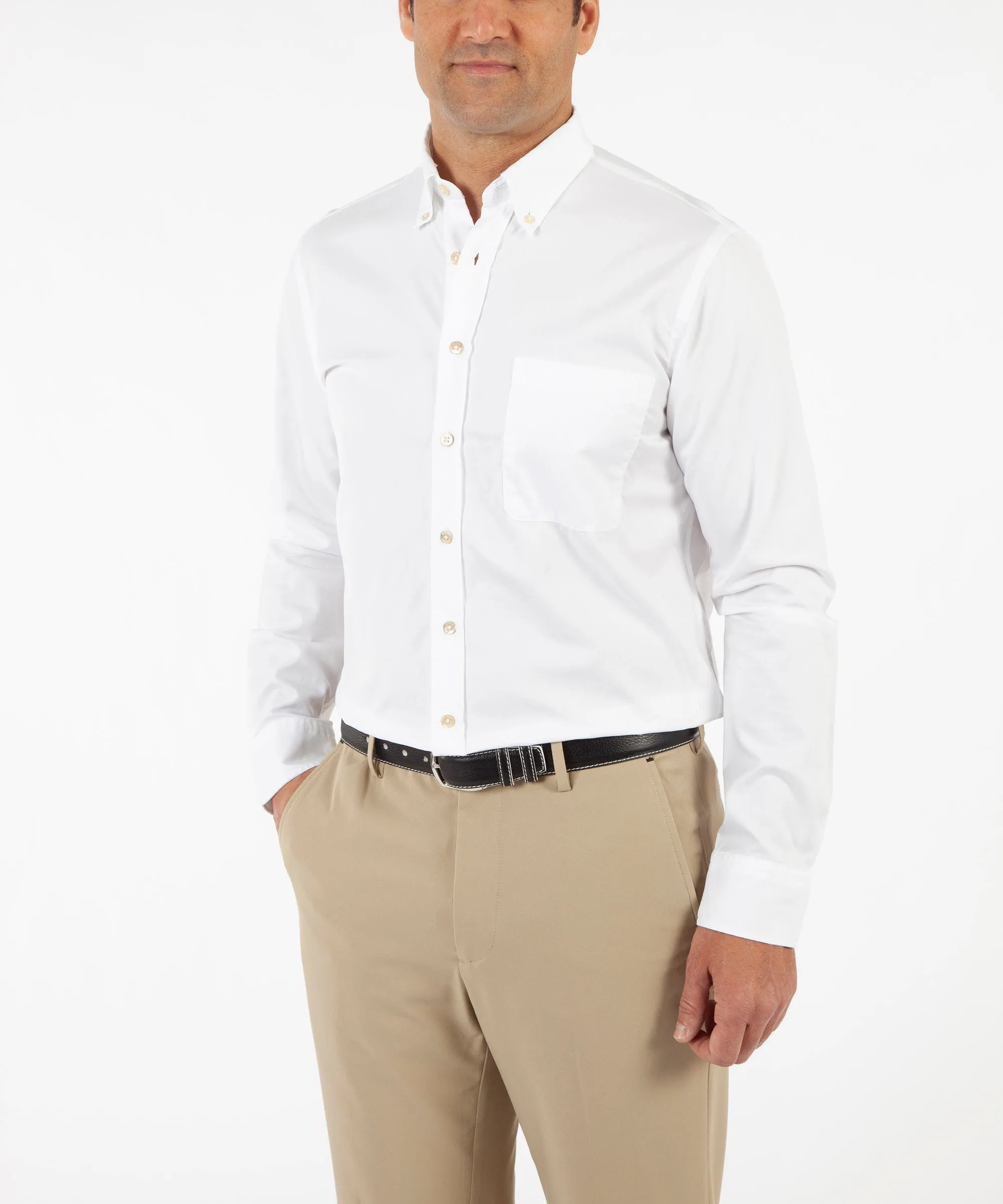 Heritage Italian-Made 100% Royal Oxford Cotton Solid Sport Shirt