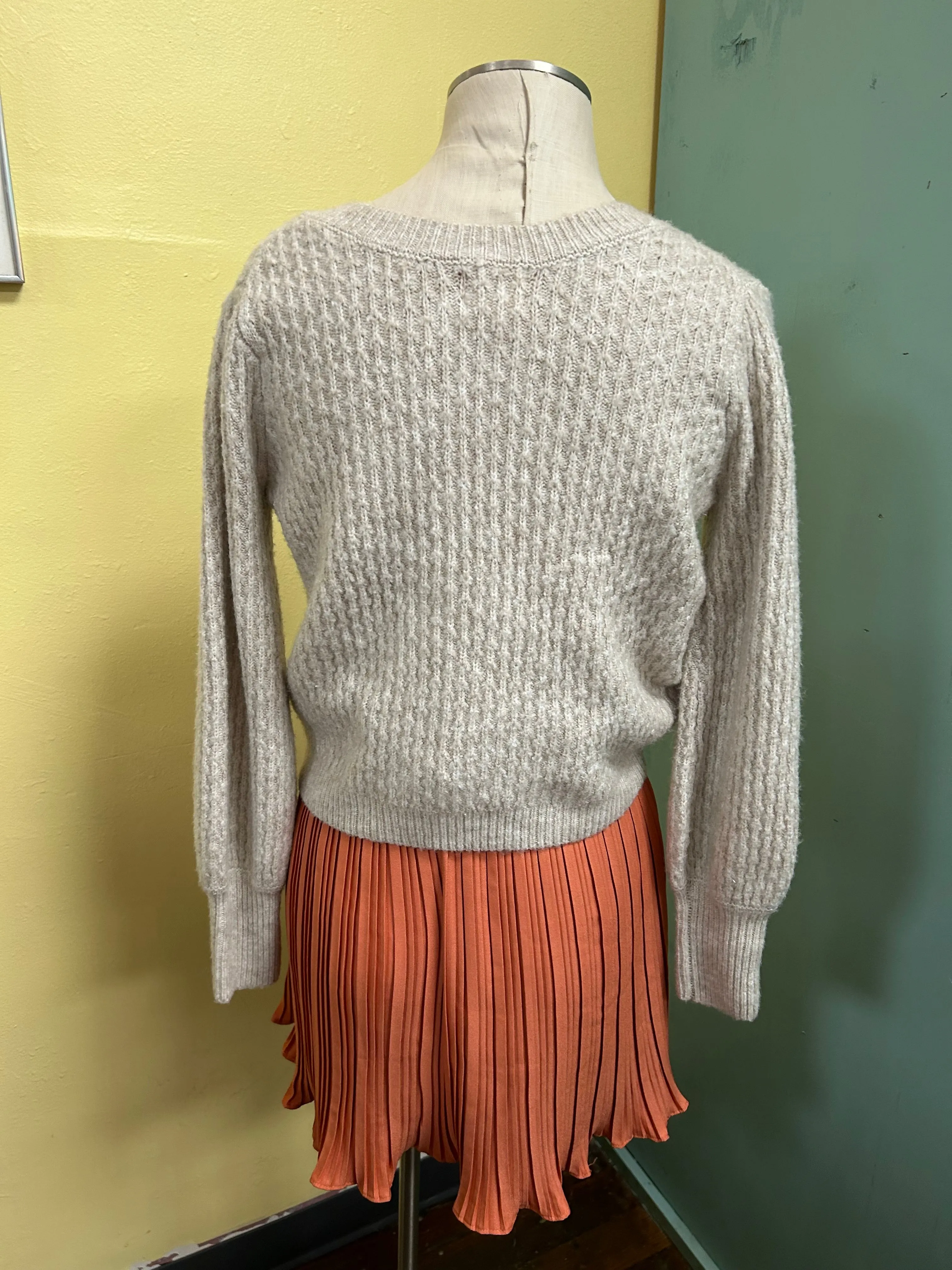 Hippie Rose Cream Sweaters, Medium