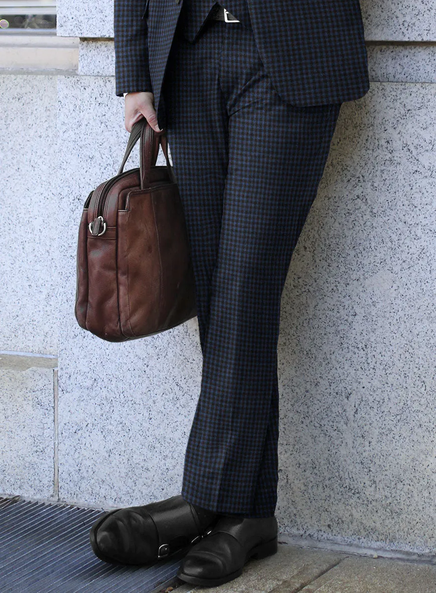 Italian Ervasi Blue Wool Pants