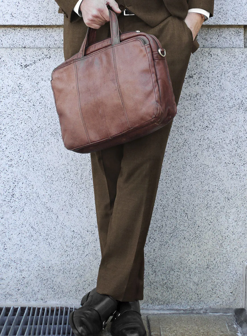 Marco Stretch Brown Wool Pants