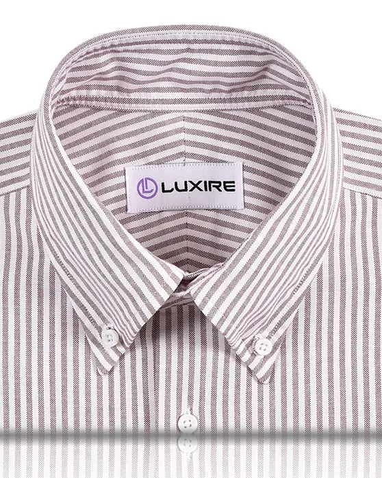 Maroon University Stripes Oxford Shirt