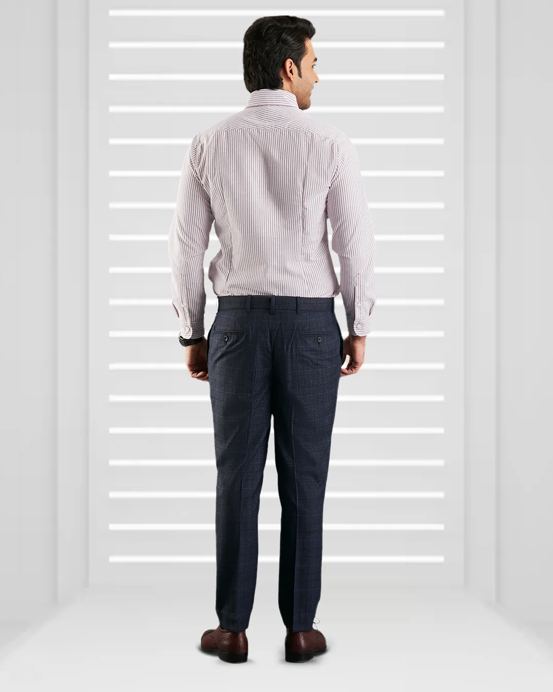 Maroon University Stripes Oxford Shirt