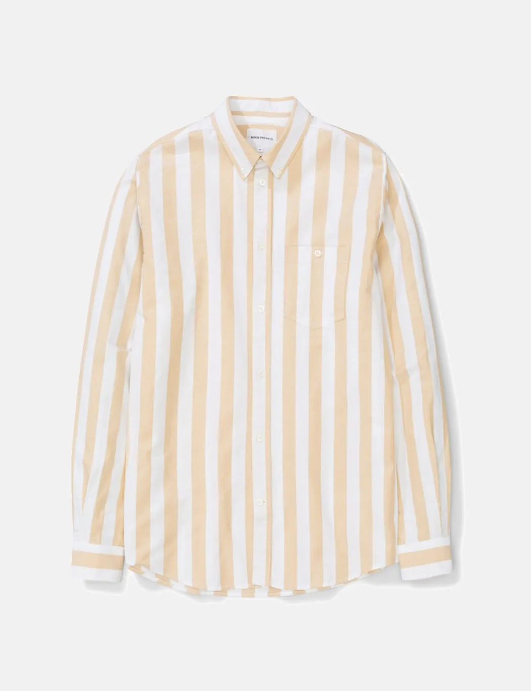 Norse Projects Anton Wide Stripe Oxford Shirt - Sunwashed Yellow
