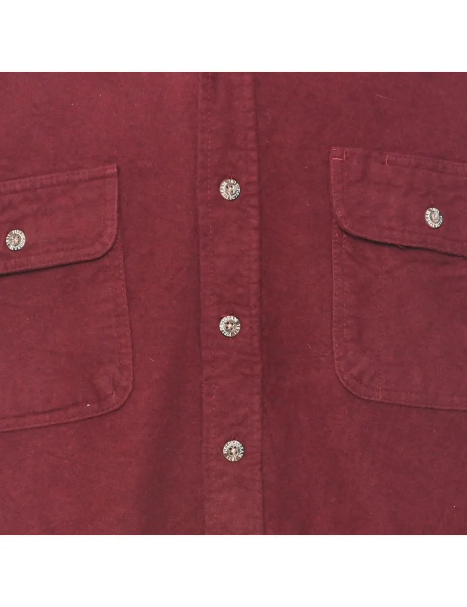 Plum Flannel Shirt - L