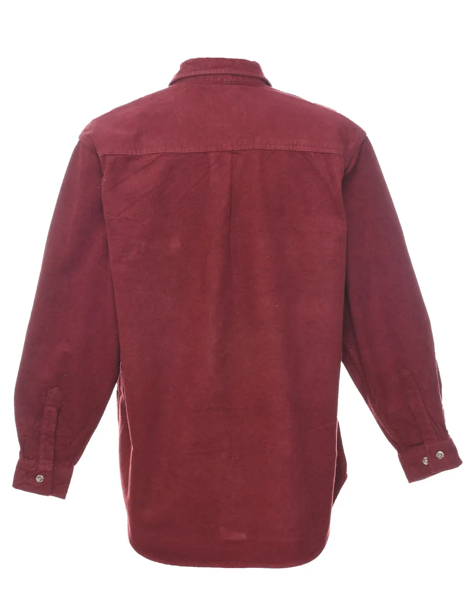 Plum Flannel Shirt - L