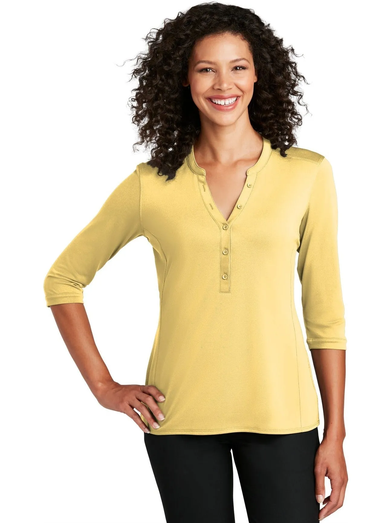 Port Authority Ladies UV Choice Pique Henley