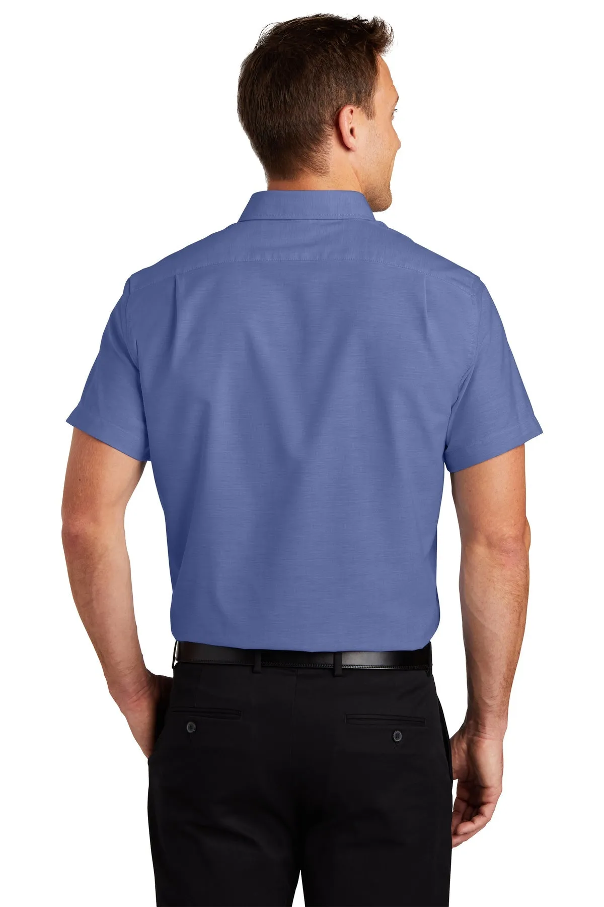 Port Authority Short Sleeve SuperPro Custom Oxford Shirts, Navy