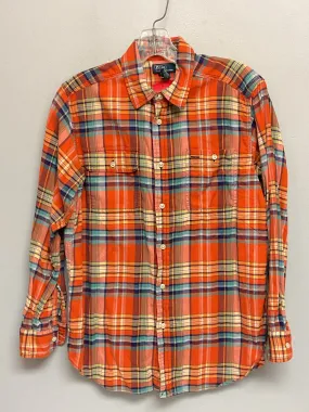 Ralph Lauren Size 14 Orange Plaid Flannel Big Boys Shirts & Polos