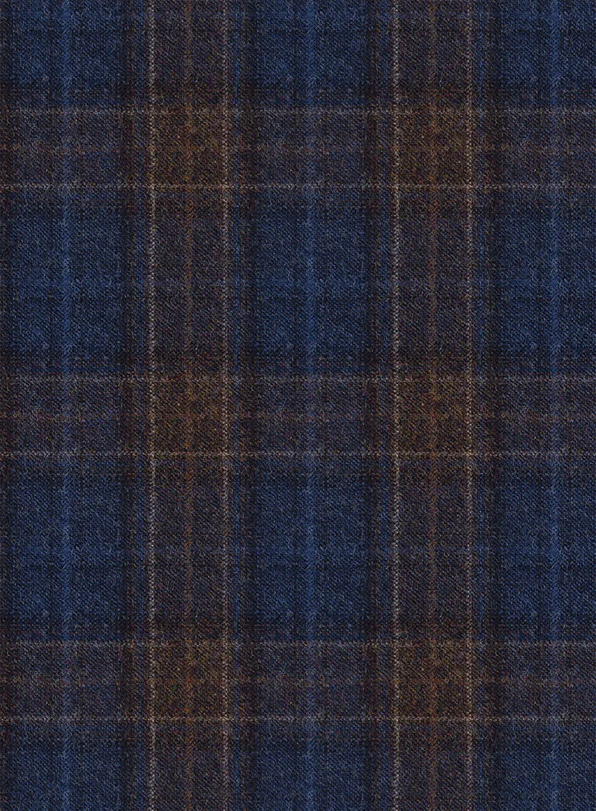 Reda Adlis Blue Checks Wool Pants
