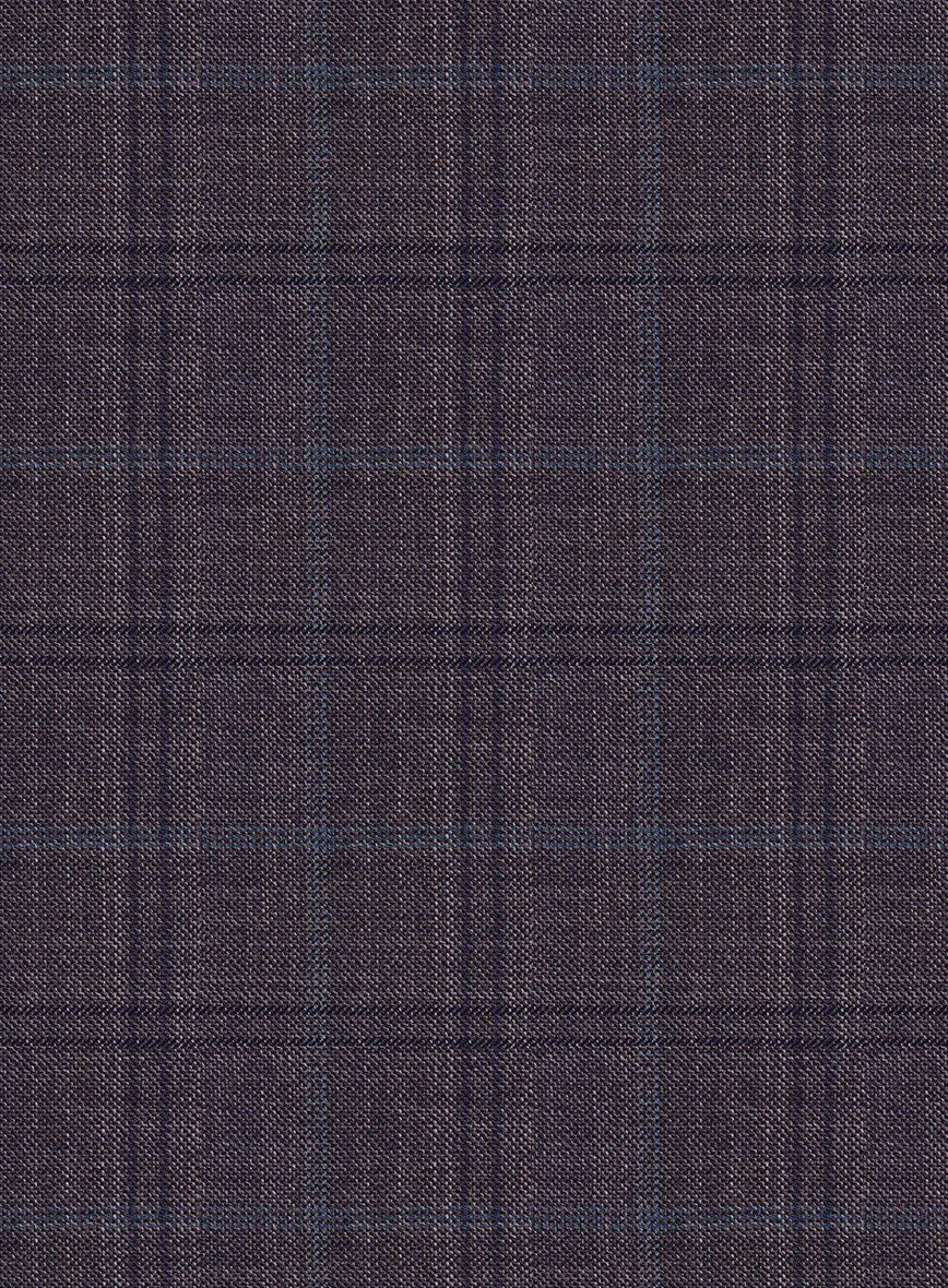 Reda Haze Purple Checks Wool Pants