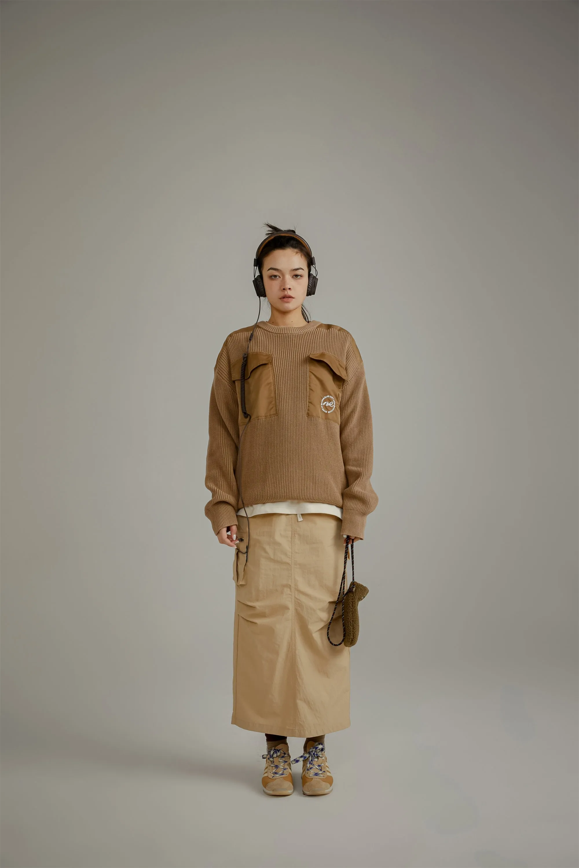 Ribbed Pocket Knit Sweater