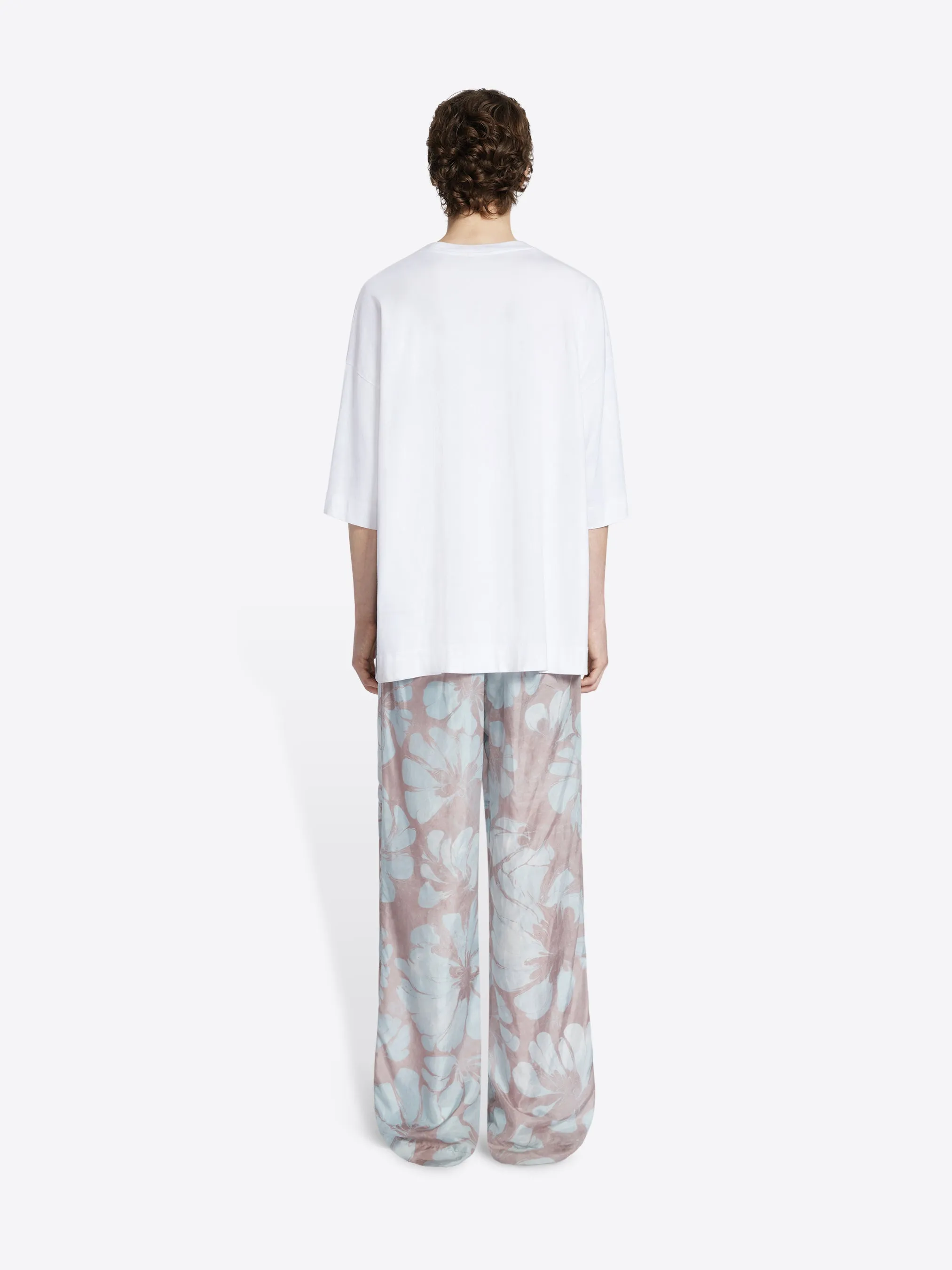 Silk drawstring pants