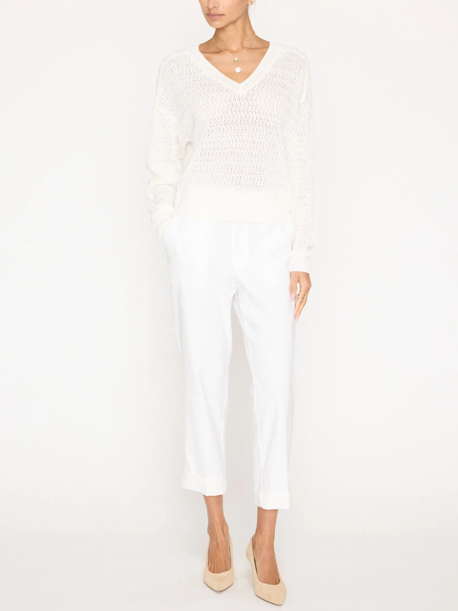 The Leia Open Stitch Vee
