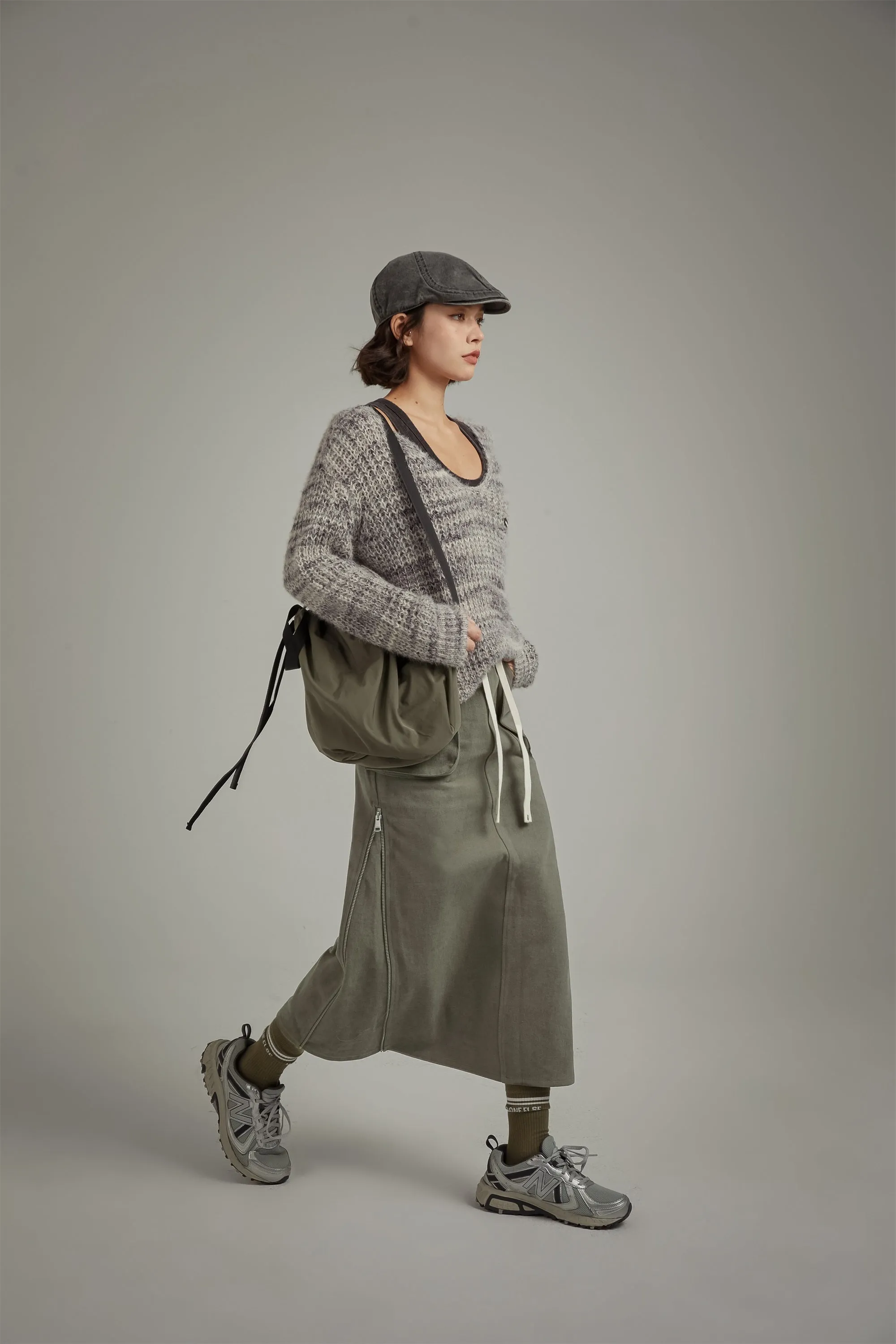 V-Neck Boxy Knit Sweater