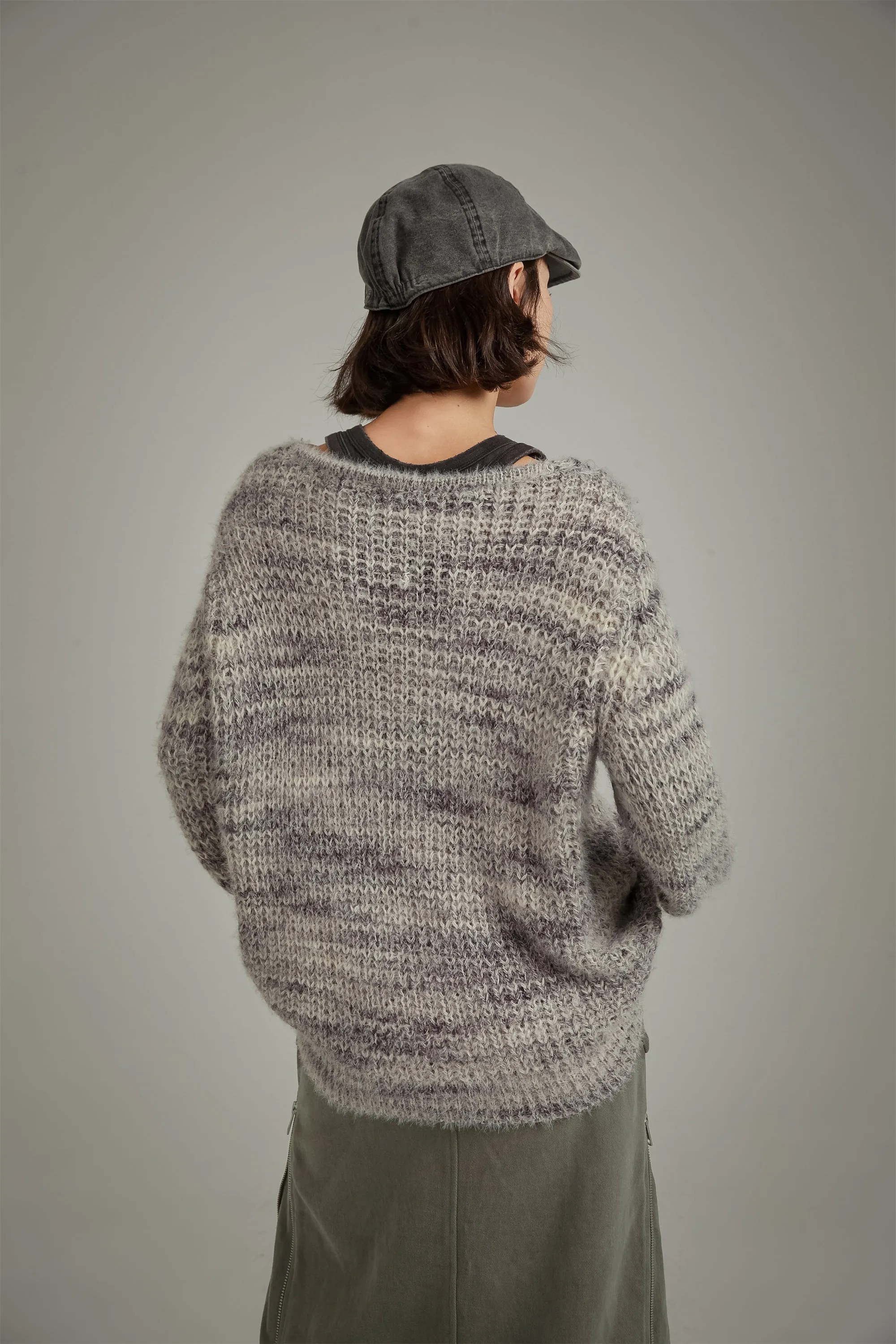 V-Neck Boxy Knit Sweater